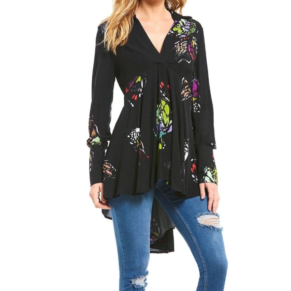 Free People Tops Free People Field Of Butterflies Tunic Size M women’s